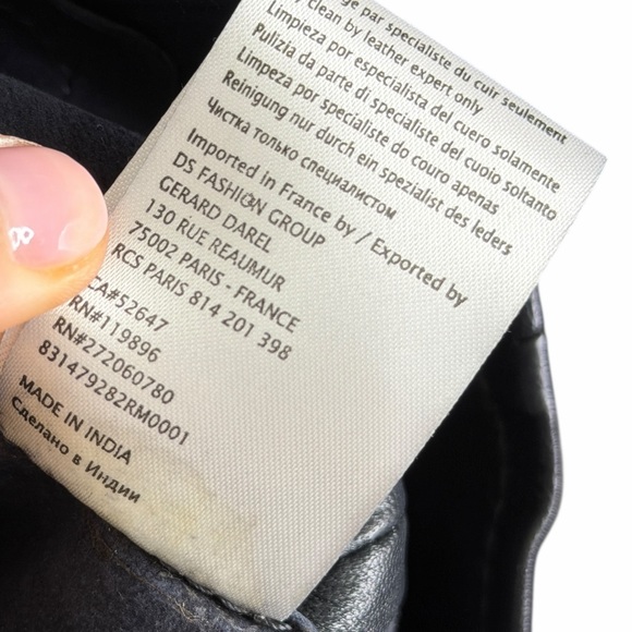 Gerard Darel Lamb Leather Moto Jacket - Picture 5 of 6